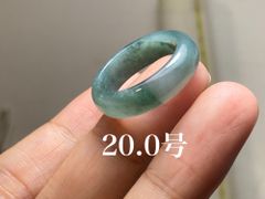 L11-152 氷糯種 青緑 20.0号 天然グアテマラ産 A貨 本翡翠 くりぬき リング