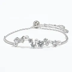 スワロフスキー SWAROVSKI ブレスレット Constella コンステラ クリスタルパール クリア シルバー 5705618 ジュエリー アクセサリー