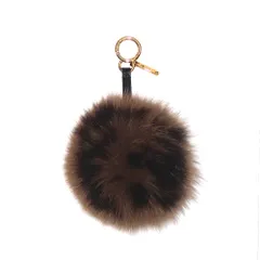 FENDI - ■新品同様■ FENDI フェンディ ポンポンチャーム ファー キーホルダー キーリング バッグチャーム アイボリー系 FB3175 FENDI □新品同様□ フェンディ ポンポンチャーム ファー
