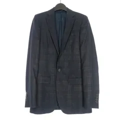 ラフシモンズ RAF SIMONS 13SS シャドーチェック ジャケット ブレザー 44 ネイビー 紺 本人期 アーカイブ ネイビー 紺 131-1-308のサムネイル