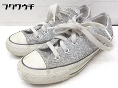 ◇ CONVERSE コンバース ALL STAR グリッターマテリアル 5CK766 スニーカー シューズ 23.0cm シルバー系 レディース 【中古】 【1002800659432】