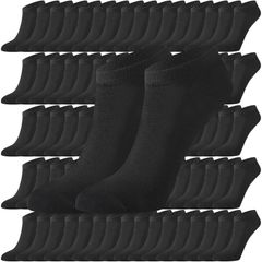 [Inventory Sale] [Sophproton] 100 Pairs (200 Count) Black Disposable Socks | Hotel Amenities & Travel | Unisex, Fits Sizes 22-28cm | Bulk Quantity for Commercial Use