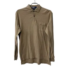 POLO RALPH LAUREN 長袖 ポロシャツ S ブラウン系 ポロ ラルフローレン コットン トップス 古着卸 アメリカ仕入 a708-5096
