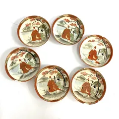 ジャンク品 九谷焼 骨董  小皿 径11.5cm 6客セット     　240002229931