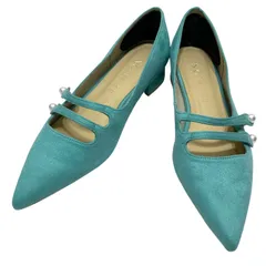 【美品】ルタロン (24) パンプス フラットシューズ ストラップ ポインテッドトゥ 希少カラー