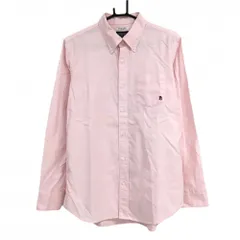 パーリーゲイツ 長袖シャツ ライトピンク×ボルドー ボタンダウン 胸ロゴ刺しゅう コットン100％  メンズ 4(M) ゴルフウェア PEARLY GATES