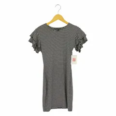アルマーニエクスチェンジ ARMANI EXCHANGE フリルスリーブ ボーダー柄 ビスコースワンピース レディース import：XS のサムネイル