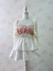 Satin Lace Bustier (Pink) Y2K Coquette Balletcore