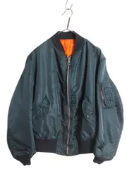 【お得なクーポン配布中!】 90s USA製 ALPHA INDUSTRIES 社製 MA-1 フライト ジャケット メンズ L オールド 民間 ボンバー ジャンパー 中綿 ブルゾン アルファ MA1 紺