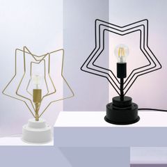 【2年保証】テーブルランプ 北欧 おしゃれ 星型 デザイン デスクランプ 1灯 LED E26 卓上照明 間接照明 インテリア 雰囲気 ナイトライト 寝室 ベッドサイド リビング LED電球付