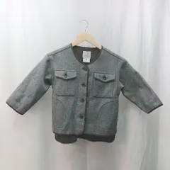 ◇ CIAOPANIC TYPY 起毛 Vネック ボタン 胸ポケット シンプル 長袖 カーディガン サイズM グレー系 レディース E  【1304050042546】