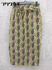 ◇ KBF アーバンリサーチ 総柄 ウエストゴム 膝下丈 スカート サイズONE イエロー マルチ レディース 【中古】 【1002801376383】