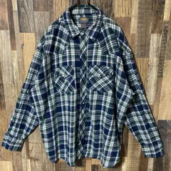 チェック カジュアル アメカジ 2XL グリーン シャツ メンズ 古着 長袖