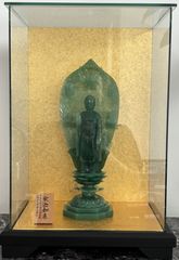 美品　天然水晶工芸品「釈迦如来」日本伝統工芸正会員　一級宝石研磨士　３代目章玉作　エクセルヒューマン社購入　限定品　アベンチュリン　お釈迦様