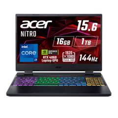 日本エイサー 【Amazon.co.jp限定】 Acer ゲーミングノートPC Nitro 5 15.6インチ GeForce RTX 4060 Core i7-12650H メモリ16GB  [RTX4060/Win11/i7/16GB/1TB/144Hz]