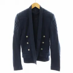 バルマン BALMAIN ジャケット ダブル コットン XS 紺 ネイビー /AN33のサムネイル