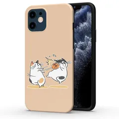 THE DREAMY LIFT iphone ケース アニメ 漫画 猫 かわいい かっこいい 綺麗 萌え 人気 グッズ スマホケース (喧嘩猫, iphone12、iphone12 Pro) 1