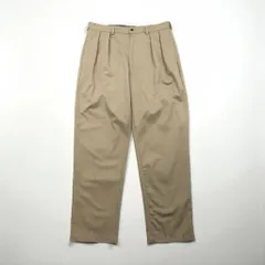 Polo Ralph Lauren 90年代 ポロチノ 2タック ワイド チノパンツ ワークパンツ L ベージュ ANDREW PANT プリーツ