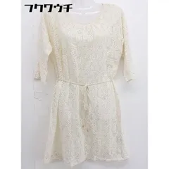 ◇ ◎ le.coeur blanc ルクールブラン レース 七分袖 ミニ ワンピース サイズ38 アイボリー レディース  【中古】 【1108270000092】のサムネイル