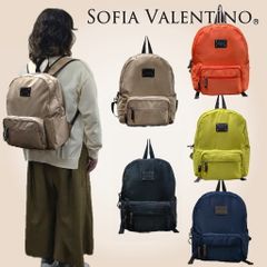 【キャリーオン対応リュック】ソフィアバレンティノ SOFIA VALENTINO レディース 軽量 撥水 通勤 通学 旅行 サイドポケット付き シンプルデザイン 小物収納充実 49F6-00