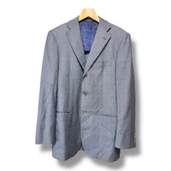 SOVEREIGN UNITED ARROWS ソブリン  バーズアイ 段返り3つボタン テーラードジャケット FRATELLI TALLIA DI DELFINO社製 イタリアンファブリック 背抜き メンズ サイズ46 ブルーグレー系 久喜倉庫店 K693Yのサムネイル