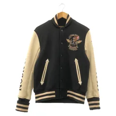 【中古】VANSON×トムとジェリー 刺繍スタジャン サイズM ブラック バンソン[19]