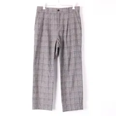 ザラ ロングパンツ チェック ストレート ボトムス メンズ 36サイズ グレー ZARA 【中古】