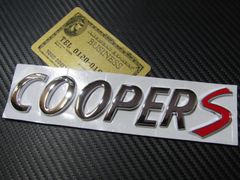 ●BMW MINI COOPER S TYPEメタル製 クロームメッキ仕上げ トランク専用 エンブレム