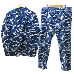 ソフネット SOPHNET. 美品 16SS カモフラスーツセットアップ 上下 ジャケット スラックス 青 ブルー Lのサムネイル