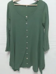 ◇ sunaokuwahara スナオクワハラ 長袖 膝丈 ワンピース M グリーン * 1002798801967 【中古】 【1002798801967】