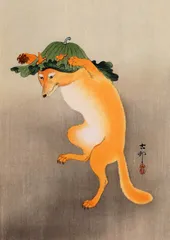 本物！小原古邨　柿に目白　木版画　新版画 小原 古邨（祥邨） | 創業1909年 川瀬巴水 版元の銀座 浮世絵