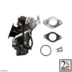FCRキャブレター39φ ブラックアルマイト仕様　取り付けアダプターセット　SR400/500