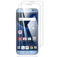 【2枚入り】対応 For Galaxy S7 edge sc-02h scv33 ガラスフィルム sc-02h フィルム scv33 液晶保護フィルム 旭硝子素材 3D曲面 硬度9H 撥油性 耐指紋 飛散防止処理 全面保護 For ギャラクシー S7 ed