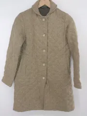 ◇ Traditional Weatherwear スコットランド製 キルティング 長袖 コート サイズ32 ライトブラウン系 レディース P  【1308010004452】