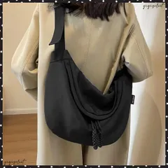  ホーボーバッグ 三日月型ショルダーバッグ軽量バッグ レディース 斜めがけバッグ 使いやすい 肩掛けカバン ユニセックス 軽いボディバッグ 大きめバッグ 男女兼用韓国バッグおしゃれ 大容量鞄カジュアル ナイロンバッグ無地