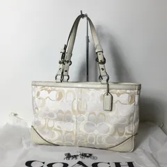 2508-359｜美品｜コーチ シグネチャー ハンドバッグ ホワイト