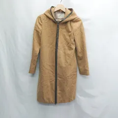 ◇ ⊇ UNITED ARROWS ユナイテッドアローズ 無地 長袖 フード付きロングコート サイズ36 ブラウン系 レディース E  【1505130008937】
