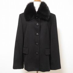 6767.【極美品】BALMAIN カシミヤ シルク 100% ファー コート - メルカリ