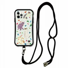 [iPhoneXR(テンアール)] iPhone15 Pro i-coronケース スマホショルダー付 アニマル柄 動物 アイフォン 13 Pro 14 Pro Max 12 11 se2 se3 スマホケース ショルダーストラップ 肩掛け 猫柄 ネコ 寝そべ