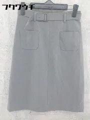 ◇ ◎ NATURAL BEAUTY BASIC ナチュラルビューティーベーシック ベルト付 膝丈 台形 スカート サイズS グレー レディース 【中古】 【1002802415241】