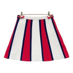 サイズ：38 ARCHIVIO アルチビオ ニットスカート パンチング レッド系