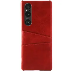Xperia 1 V ケース SO-51D SOG10 エクスペリア1 マーク5  カード収納 レザー スマート ケース 【Color】 レッドのサムネイル