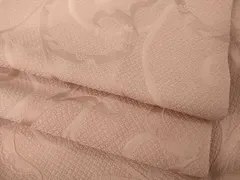 平和屋着物●上質な色無地　唐草地紋　宍色　正絹　逸品　AAAZ4843ck