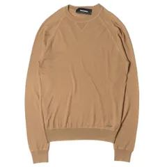 美品 DSQUARED2 ディースクエアード 18AW ハイゲージ編み クルーネック ウール ニット ライトブラウン L トップス シンプル ブランド カジュアルのサムネイル
