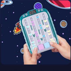 リズムゲーム プッシュポップ ゲーム 知育玩具 おもちゃ  ゲーム  音楽  こども  キッズ  小学生 男の子 女の子 プレゼント 指先トレーニング 手と目の協調性  ストレス解消 ブルー　AU091BL
