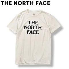 【ゴールドウィン製】 ノースフェイス THE NORTH FACE ロゴ プリント Tシャツ クルーネック カットソー XL ホワイト x ネイビー アウトドア カジュアル ウェア タウンユース レジャー メンズ