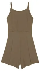 speedo スピード ALL IN ONE GIRL Sカーキ 140 SLG92431 SK | スイムウェア オールインワン水着 キュロットタイプ インナー付 ストレッチ性 UVカット リゾートウエア 水泳 水着 プール 海 リゾート地 子供用 キッズ 