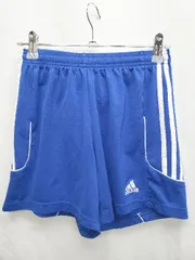 ◇ adidas アディダス climalite スポーツ トレーニング ショート パンツ サイズM ブルー ホワイト系 レディース P  【1407100012404】