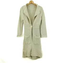 グレースコンチネンタル ニットロングコート ウール混 アウター レディース 36サイズ ベージュ系 GRACE CONTINENTAL 【中古】