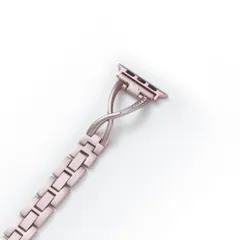 ☆ ピンク ☆ S(38/40/41mm) ☆ アップルウォッチバンド ayy06 アップルウォッチ バンド レディース アップルウォッチバンド ステンレス 女性 おしゃれ かわいい 着せ替え 付け替え AppleWatch チェーン 細い ストーン